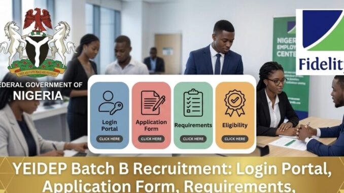 (2026) YEIDEP Batch B Recruitment: Login Portal, Application Form, Requirements, Eligibility, and Deadline