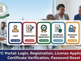 NTC Portal: Login, Teacher, Registration, License Application, Certificate Verification, Password Reset
