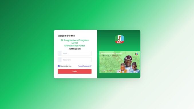 APC membership registration portal login