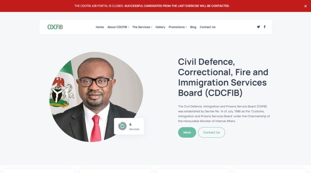 Recruitment.cdcfib.gov.ng portal