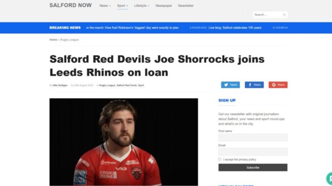 Salford red devils leeds rhinos loan