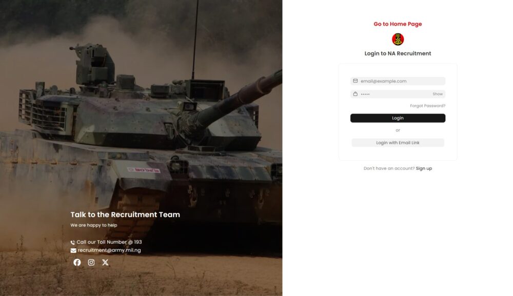 Nigerian Army recruitment 2026