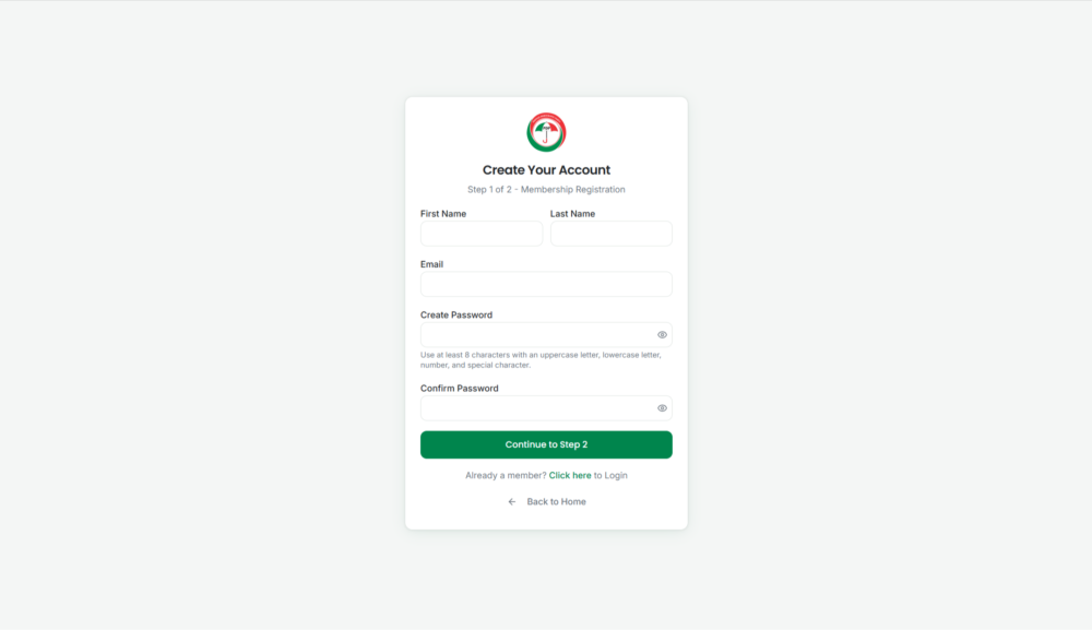 PDP online membership registration portal
