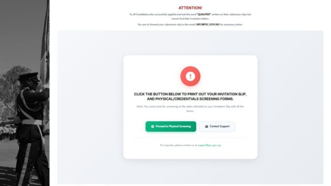 How to check police shortlist 2026