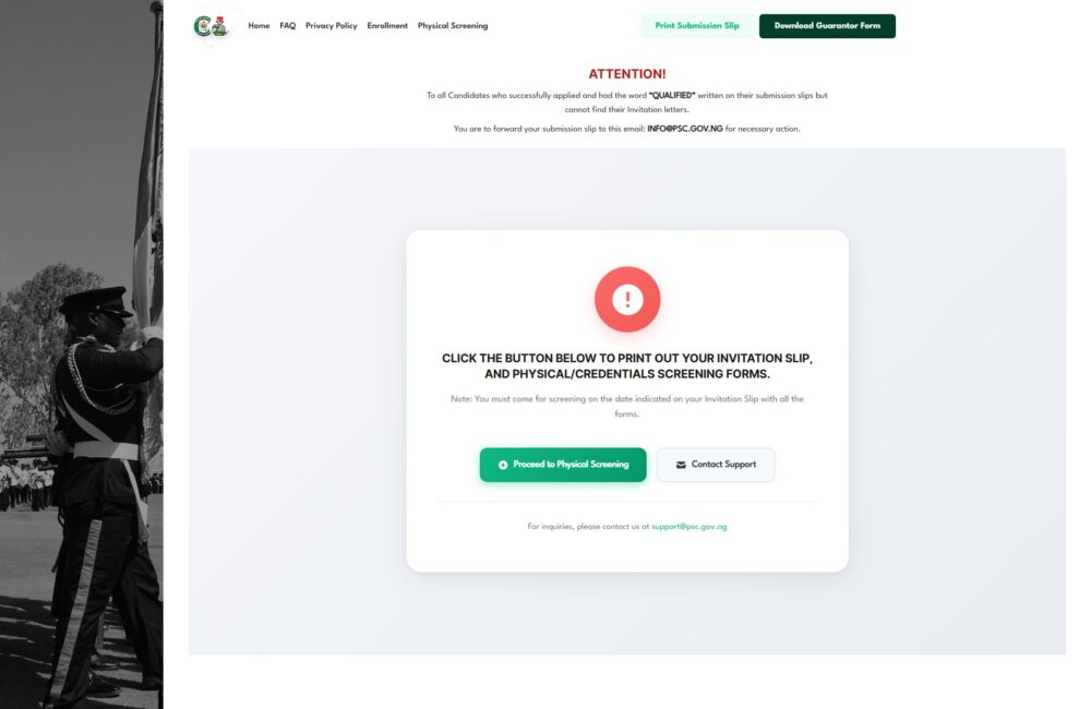 How to check police shortlist 2026